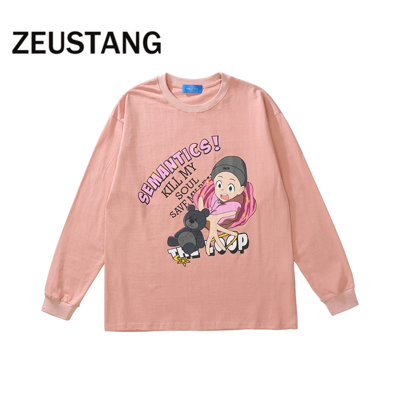 Zeustang футболки Harajuku аниме мультфильм девушка Принт футболки рубашки хип-хоп с длинным рукавом Уличная мода повседневные свободные топы
Zeustang футболки Harajuku аниме мультфильм девушка Принт футболки рубашки хип-хоп с длинным рукавом Уличная мода повседневные свободные топы