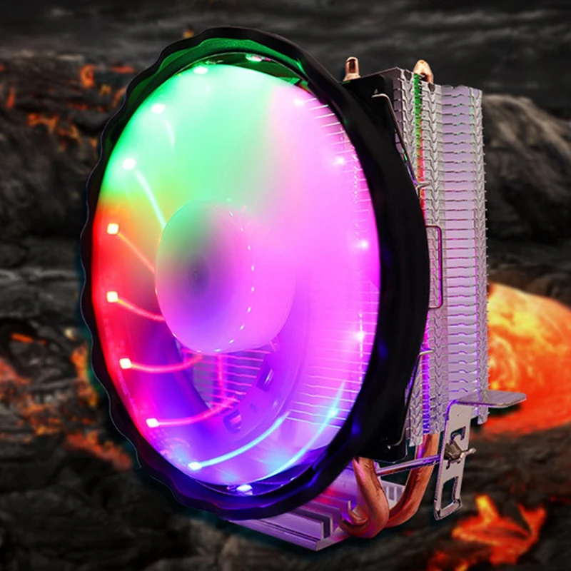 Double Copper Tube CPU Radiator 12cm Large Fan Air-cooled Hydraulic Bearing Glare Four-color I5 Double Heat Pipe Copper
Double Copper Tube CPU Radiator 12cm Large Fan Air-cooled Hydraulic Bearing Glare Four-color I5 Double Heat Pipe Copper