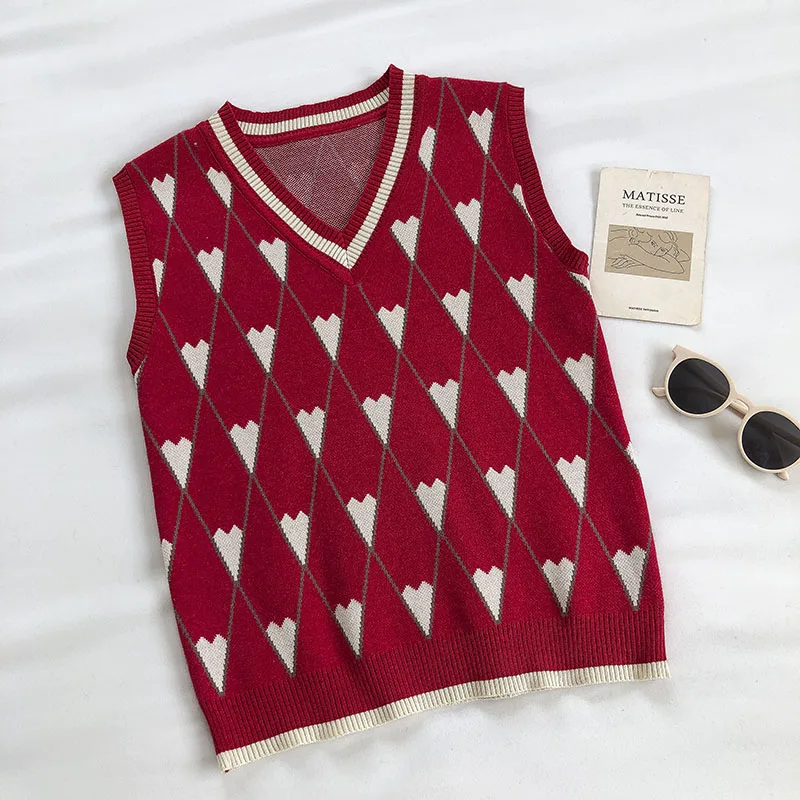 New Women Sleeveless Vest Sweater Spring Autumn Loose V Neck Vintage Plaid Korean Waistcoat Woman Casual Pullover Knit Tank Top
New Women Sleeveless Vest Sweater Spring Autumn Loose V Neck Vintage Plaid Korean Waistcoat Woman Casual Pullover Knit Tank Top