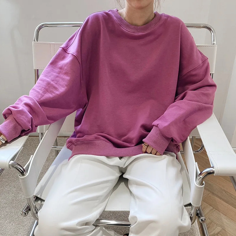 Casual Loose Ladies Sweatshirt Pink Knitted Women Streetwear Pullover Basic Long Sleeve Autumn 2020 Women Outwear Tops
Casual Loose Ladies Sweatshirt Pink Knitted Women Streetwear Pullover Basic Long Sleeve Autumn 2020 Women Outwear Tops