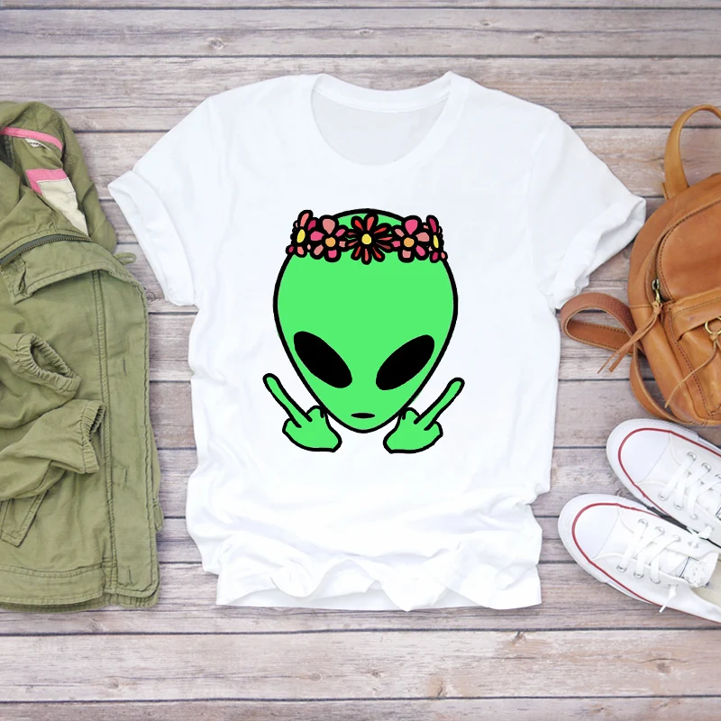 Women 2020 Cartoon Alien Face Striped Printing Female Ladies Womens Tee T-Shirt Print Summer Shirt T-shirts Top T Graphic
Women 2020 Cartoon Alien Face Striped Printing Female Ladies Womens Tee T-Shirt Print Summer Shirt T-shirts Top T Graphic