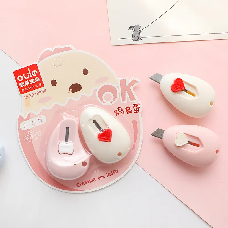 2Pcs/Set Cute Small Eggs Mini Portable Utility Knife Wallpaper Knife Handmade Knife Office Stationery Student Supplies
2Pcs/Set Cute Small Eggs Mini Portable Utility Knife Wallpaper Knife Handmade Knife Office Stationery Student Supplies
