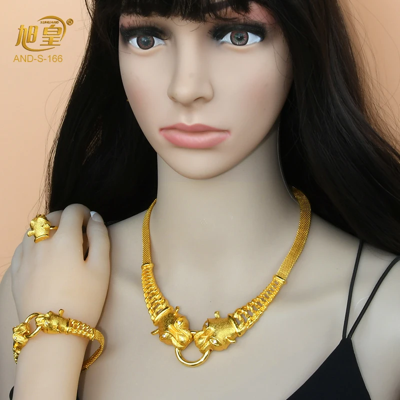 XUHUANG Dubai Luxury Jewelry Sets For Women Big Animal African Jewelery Nigerian Necklace Ring Earring Bridal Wedding Gifts
XUHUANG Dubai Luxury Jewelry Sets For Women Big Animal African Jewelery Nigerian Necklace Ring Earring Bridal Wedding Gifts