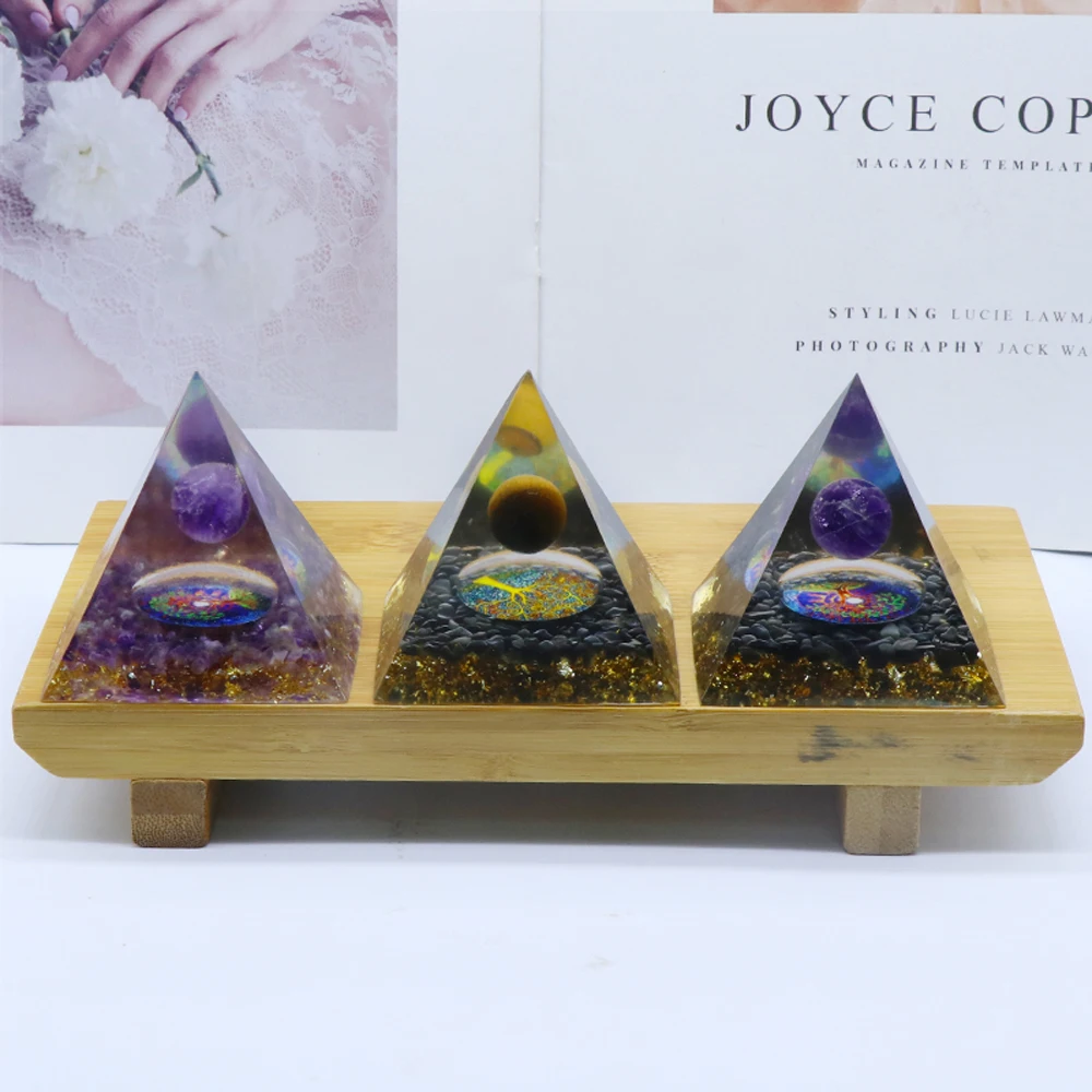 6x6cm Orgonite Pyramid Orgonite Semi-precious Stones Healing Meditation Gemstone Crystal Ball Energy Pyramid Decoration Gift
6x6cm Orgonite Pyramid Orgonite Semi-precious Stones Healing Meditation Gemstone Crystal Ball Energy Pyramid Decoration Gift