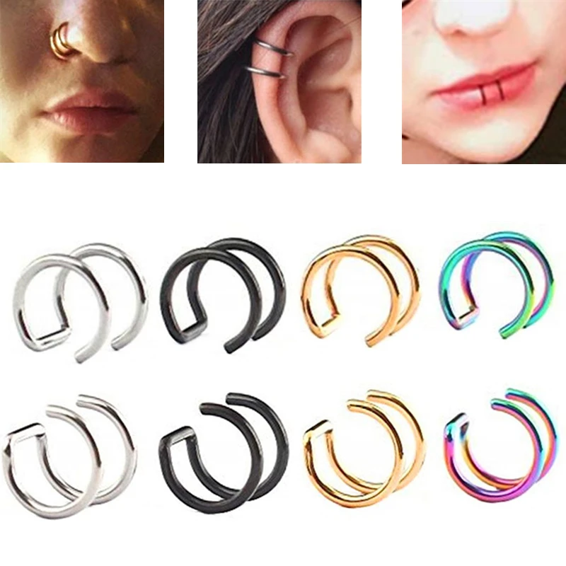 Stainless Steel Clip Earrings Wrap Earrings Punk Jewelry Clip-on Earrings Non-piercing Earring Ear Cuff for Women and Men
Stainless Steel Clip Earrings Wrap Earrings Punk Jewelry Clip-on Earrings Non-piercing Earring Ear Cuff for Women and Men