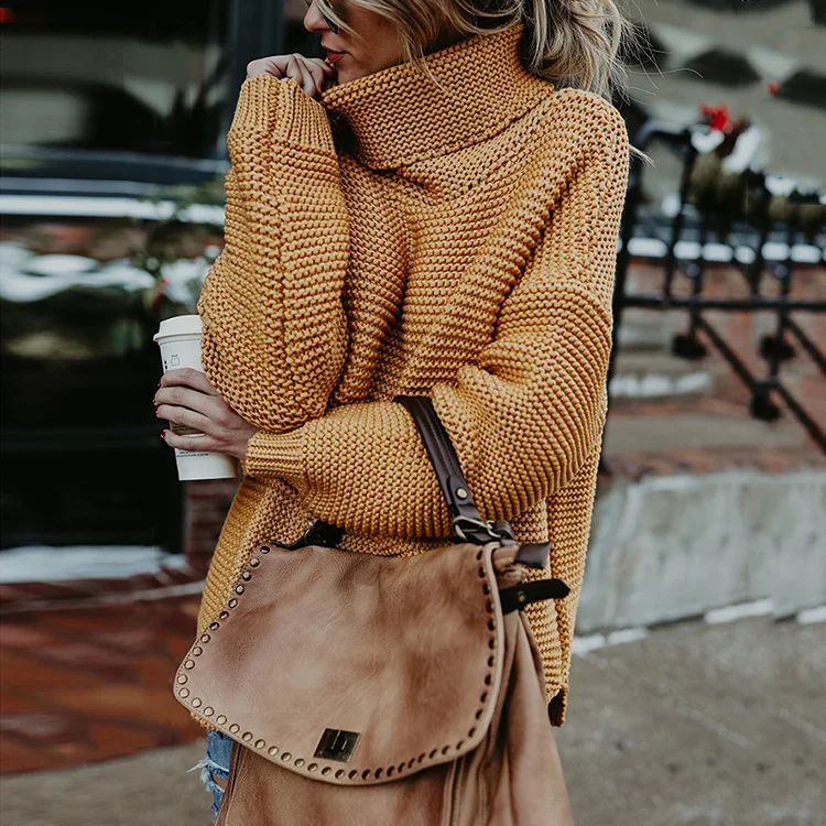2020 S-XL Out Street Winter Women High Neck Knitted Thick Line Black Grey Pullover Female Long Sleeves Vintage Sweater
2020 S-XL Out Street Winter Women High Neck Knitted Thick Line Black Grey Pullover Female Long Sleeves Vintage Sweater