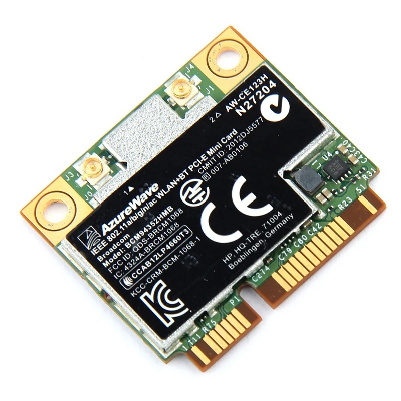 Dual Band Bcm94352Hmb Bcm94352 802.11/Ac 867Mbps Wifi Bluetooth 4.0 Mini Pci-E Wireless Card Aw-Ce123H Wi-Fi
Dual Band Bcm94352Hmb Bcm94352 802.11/Ac 867Mbps Wifi Bluetooth 4.0 Mini Pci-E Wireless Card Aw-Ce123H Wi-Fi