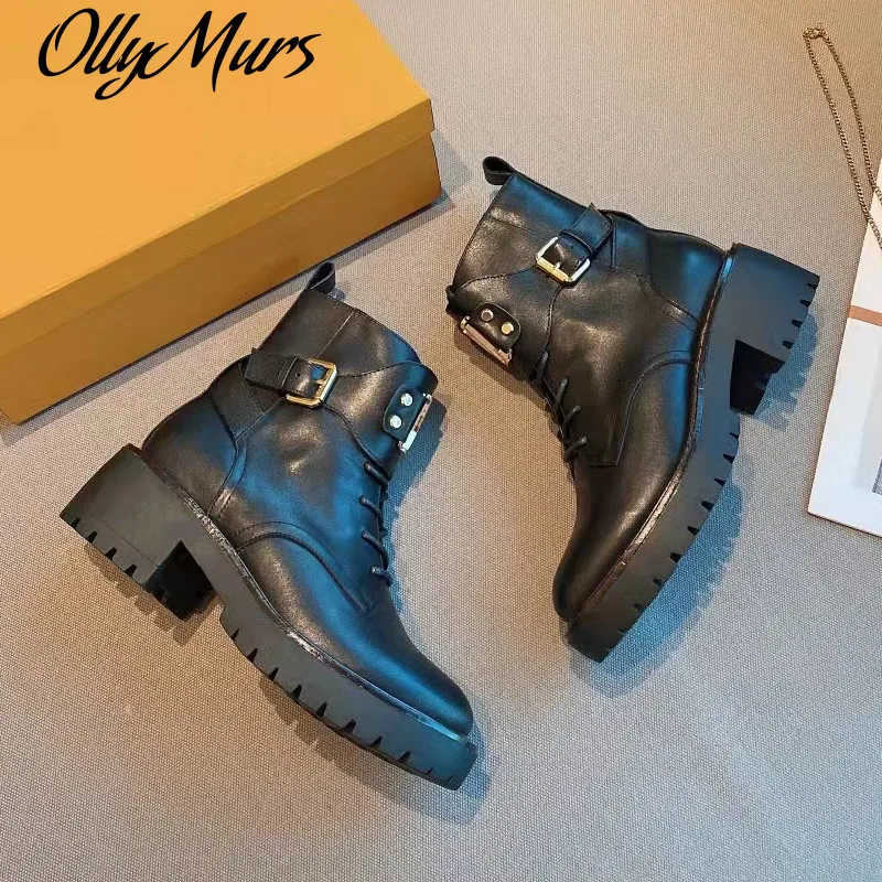 Ollymurs Square Heels Genuine Leather Short Boots Luxury Brand Designer Women Shoes Ankle Design Ankle Boot Zapatos De Mujer 
Ollymurs Square Heels Genuine Leather Short Boots Luxury Brand Designer Women Shoes Ankle Design Ankle Boot Zapatos De Mujer