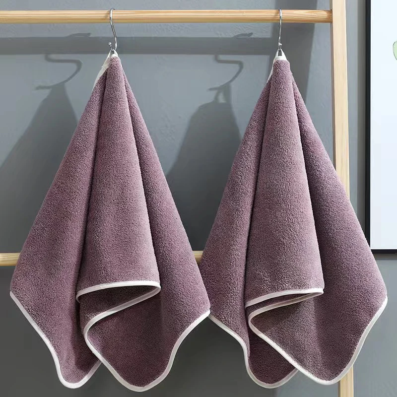 

Soft And Skin-Friendly Towels Household Absorbent Face Wash Towel Or For Kitchen High-Density Coral Fleece Lint Does Not Fade