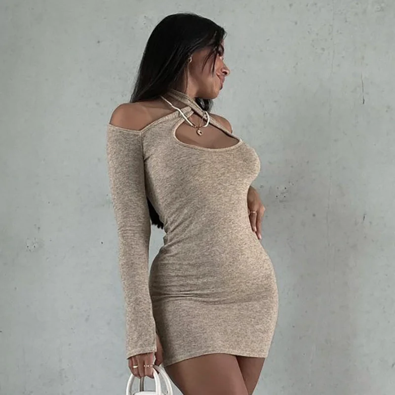 Fashion Halter Dress Elegant Slim Bodycon Sexy Dresses For Women Casual Party Club Night Vestidos 2022 Autumn Winter
Fashion Halter Dress Elegant Slim Bodycon Sexy Dresses For Women Casual Party Club Night Vestidos 2022 Autumn Winter