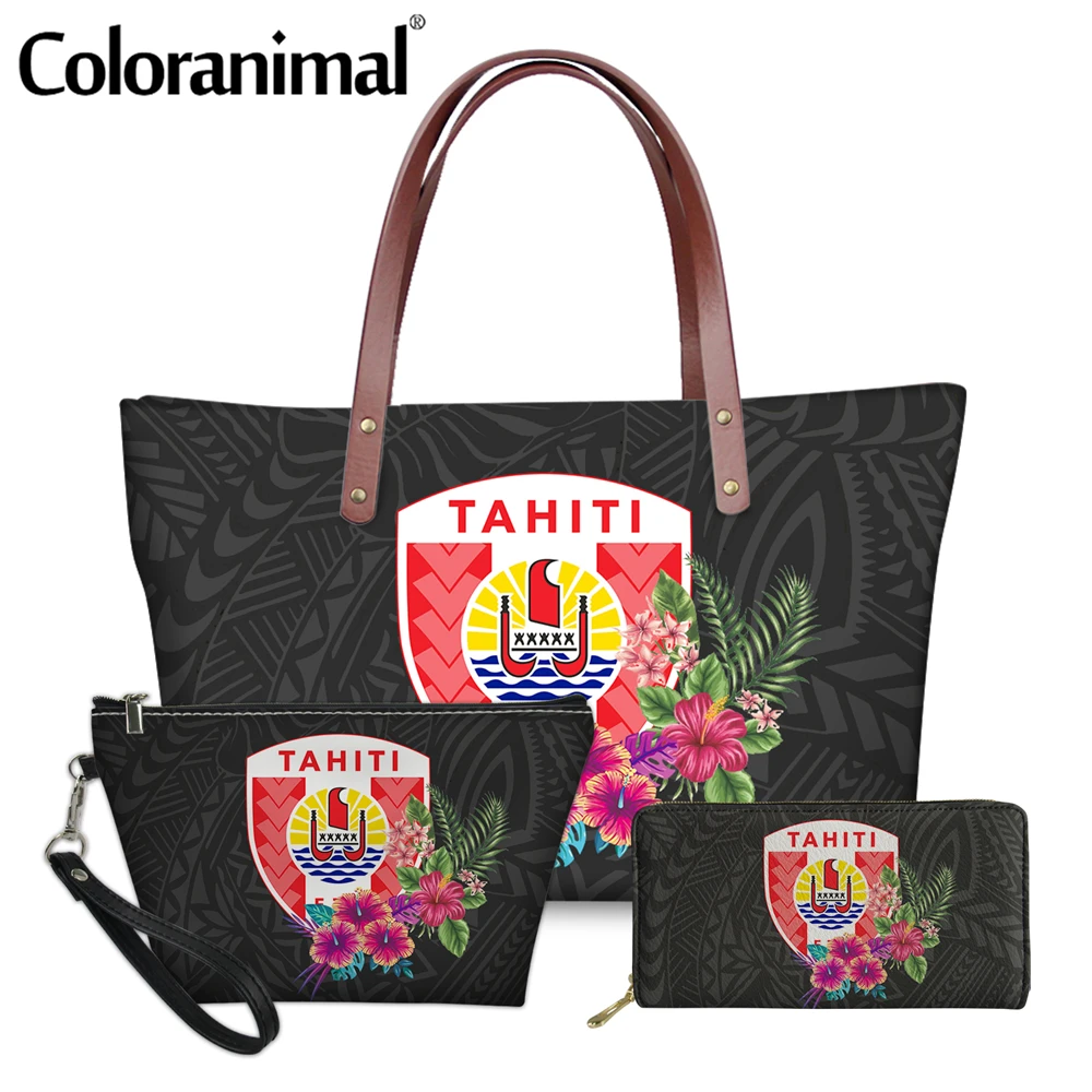 Coloranimal 2021 Hot Sale Tribal Style 3Pcs/Set Tote Handbag&Wallet Polynesian Floral Tahiti Print Shoulder Bag for Women Bolsa
Coloranimal 2021 Hot Sale Tribal Style 3Pcs/Set Tote Handbag&Wallet Polynesian Floral Tahiti Print Shoulder Bag for Women Bolsa