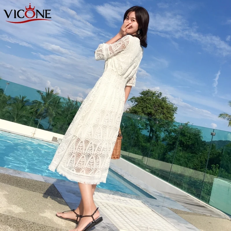 VICONE Lace Hollow-out Tassel Dress Super Fairy Temperament of Cultivate One's Morality Dress
VICONE Lace Hollow-out Tassel Dress Super Fairy Temperament of Cultivate One's Morality Dress
