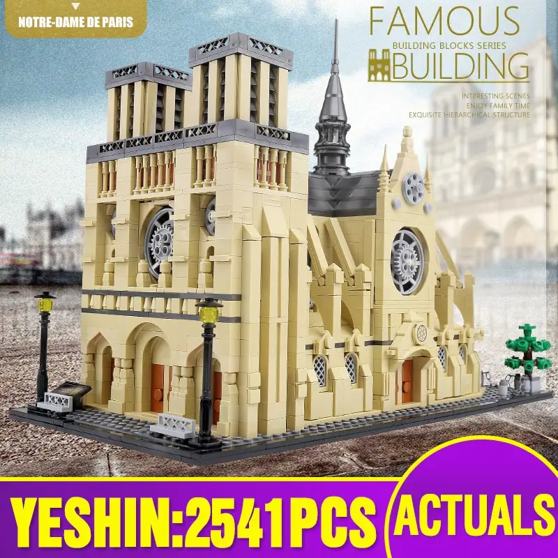 Yeshin 5210 архитектура уличное здание Cathédrale Нотр Дам де модель Парижа строительные