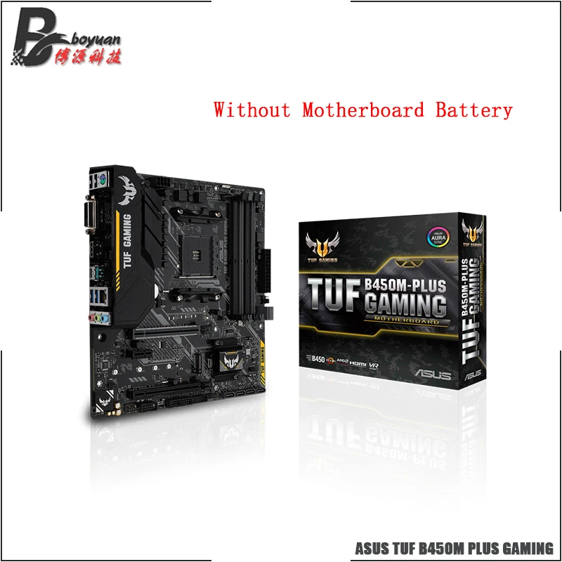 Игровой процессор ASUS TUF B450M PLUS AMD B450 DDR4 3466 МГц 128G M.2 DVI D SATA 6 ГБ/ USB 3 1 поддержка R3 R5 R7
