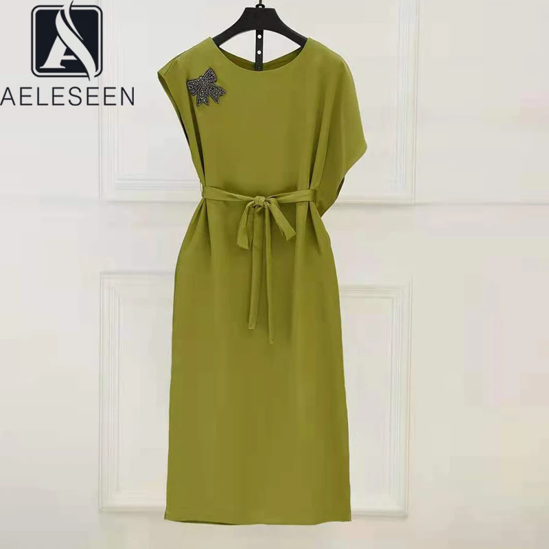 AELESEEN Office Ladeis Summer Dress 2022 Solft Green Black Brown Beading Brooch Elegant Long Irregular Women Dress XXL
AELESEEN Office Ladeis Summer Dress 2022 Solft Green Black Brown Beading Brooch Elegant Long Irregular Women Dress XXL