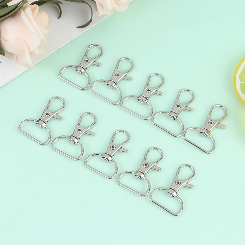 10Pcs Large Size Lobster Claw Clasps D Ring Keychain Hooks 360 Metal Silvery Swivel Trigger Snap Hooks
10Pcs Large Size Lobster Claw Clasps D Ring Keychain Hooks 360 Metal Silvery Swivel Trigger Snap Hooks