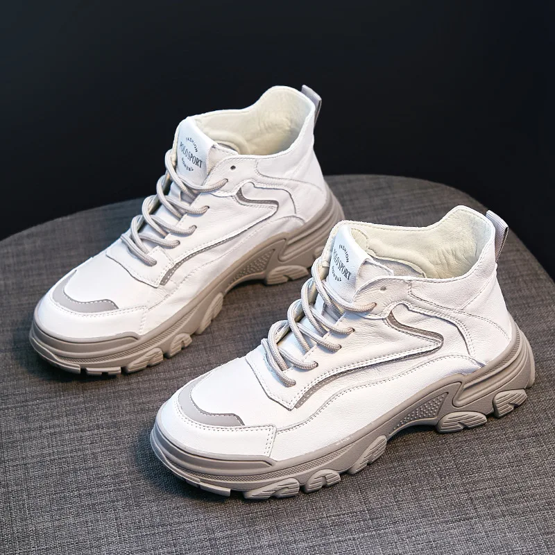 Harajuku high-top shoes women spring and autumn new thick-soled leather white shoes retro thin casual old shoes
Harajuku high-top shoes women spring and autumn new thick-soled leather white shoes retro thin casual old shoes