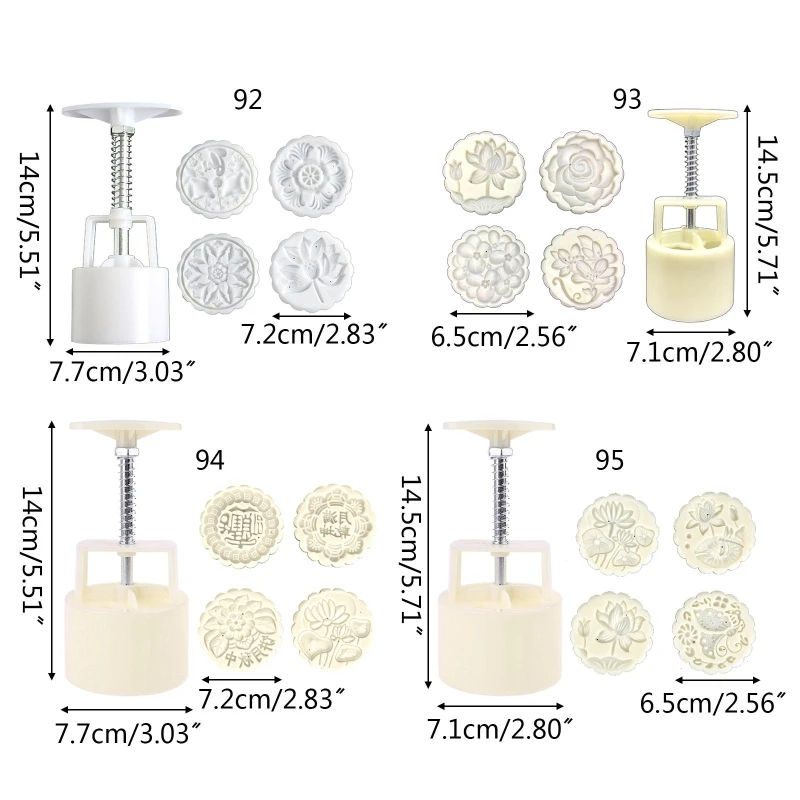 Форма для выпечки лунного торта, 100/125 г, 4 штампа
Форма для выпечки лунного торта, 100/125 г, 4 штампа
