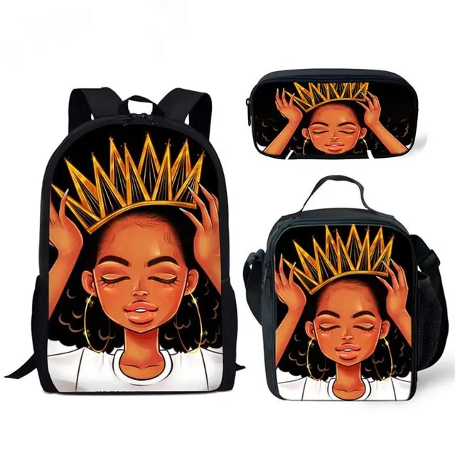 3pcs Children School Bags for Kids Black Art Afro Lady Girls Boy Printing Canvas Backpack Students School Rucksack Cute Bookbag
3pcs Children School Bags for Kids Black Art Afro Lady Girls Boy Printing Canvas Backpack Students School Rucksack Cute Bookbag