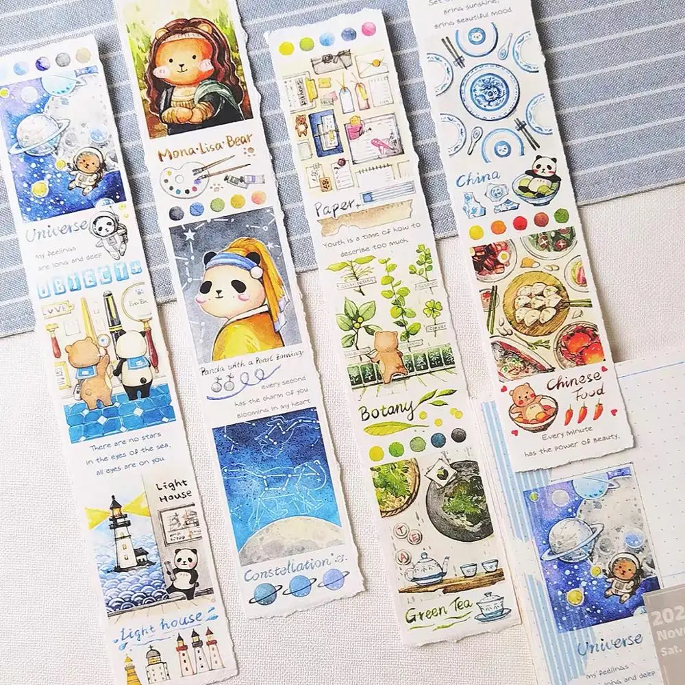 Lovely Season Collection Panda Washi Masking Tapes for Card Making DIY Scrapbooking Decorative Stickers
Lovely Season Collection Panda Washi Masking Tapes for Card Making DIY Scrapbooking Decorative Stickers