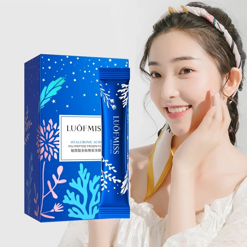 

20 Pcs/Box Hyaluronic Acid Polypeptide Sleeping Mask Anti-Aging Moisturizing Nicotinamide Whitening SkinCare No-wash Facial Mask