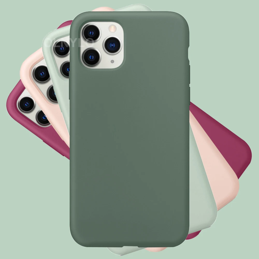 Чехол для iPhone 11 Pro Max 6S 7 8 Plus XR XS Мягкий Роскошный жидкий силикон оригинальный милый