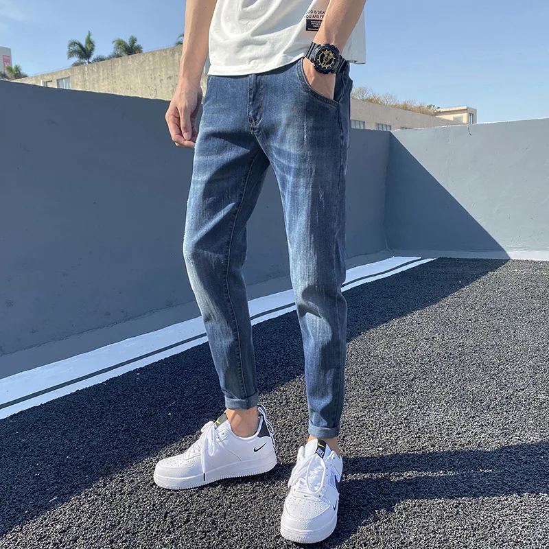 Spring/Summer 2021 Rig Pants Men's Fit Ankle Length Jeans Nine Cent Casual Men's Pants Small Leg Jeans
Spring/Summer 2021 Rig Pants Men's Fit Ankle Length Jeans Nine Cent Casual Men's Pants Small Leg Jeans