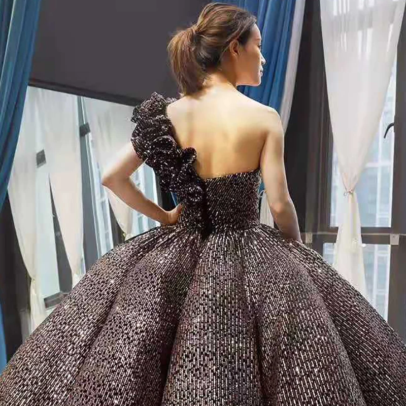 J66860 jancдекабря 2020 г. вечерние платья на одно плечо великолепное бальное платье с