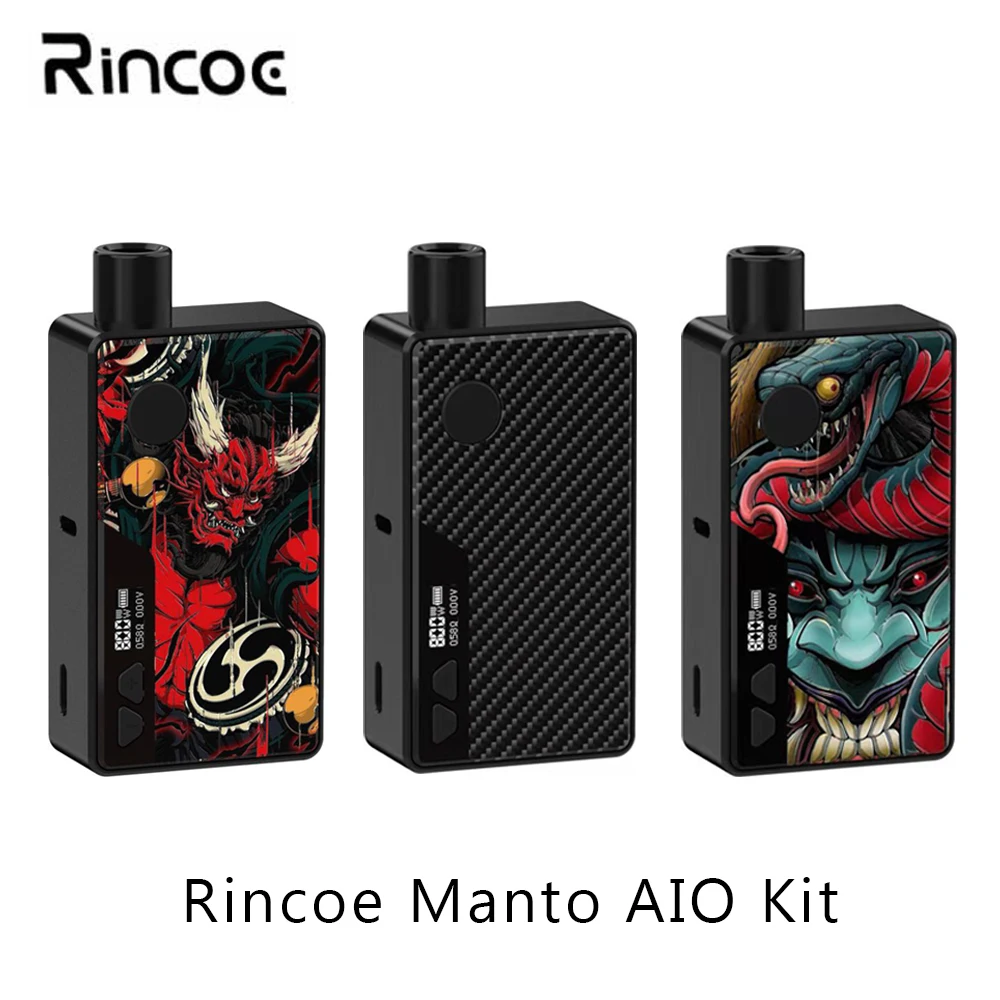 Комплект испарителя Rincoe Manto 80 Вт Pod Mod Kit с питанием от 18650 емкость 3 мл капельные