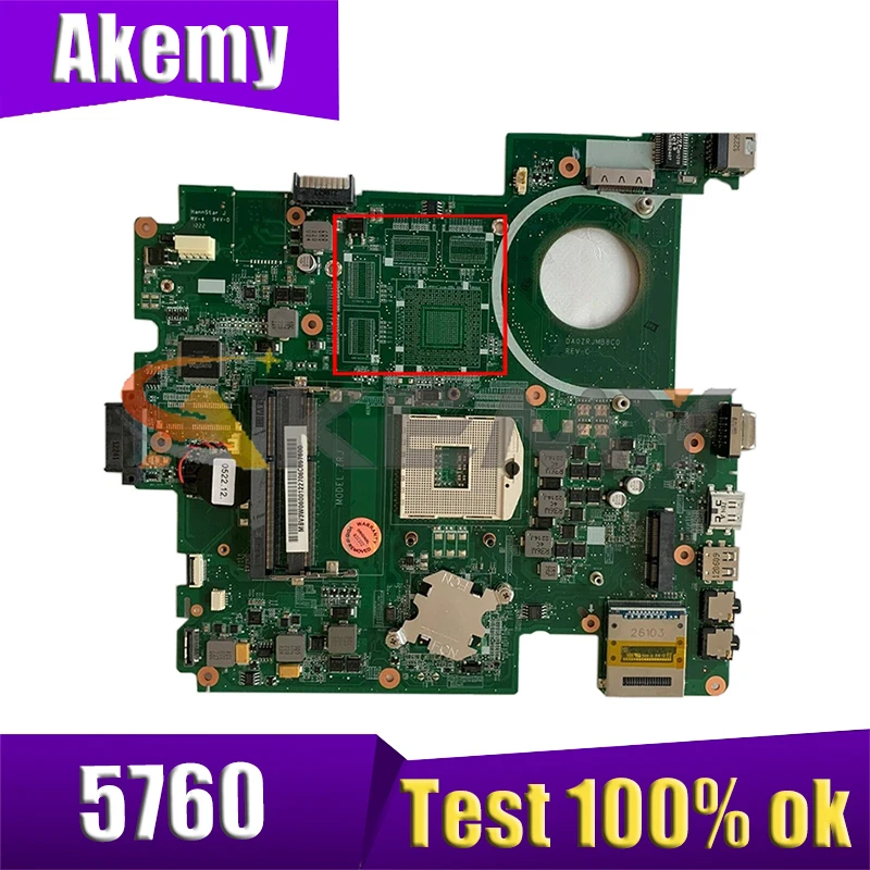 AKEMY MBV3W06001 MB.V3W06.001 Laptop Motherboard For Acer Travelmate 5760 DA0ZRJMB8C0 HM65 UMA DDR3 With Heatsink
AKEMY MBV3W06001 MB.V3W06.001 Laptop Motherboard For Acer Travelmate 5760 DA0ZRJMB8C0 HM65 UMA DDR3 With Heatsink