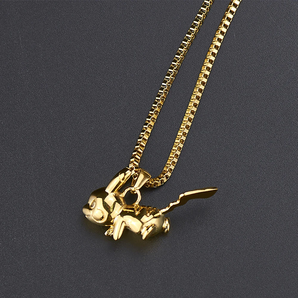 Stainless Steel Gold Cartoon Pika Chu Pendant Necklace Poke Mon Necklaces Jewelry Gift For Kids
Stainless Steel Gold Cartoon Pika Chu Pendant Necklace Poke Mon Necklaces Jewelry Gift For Kids