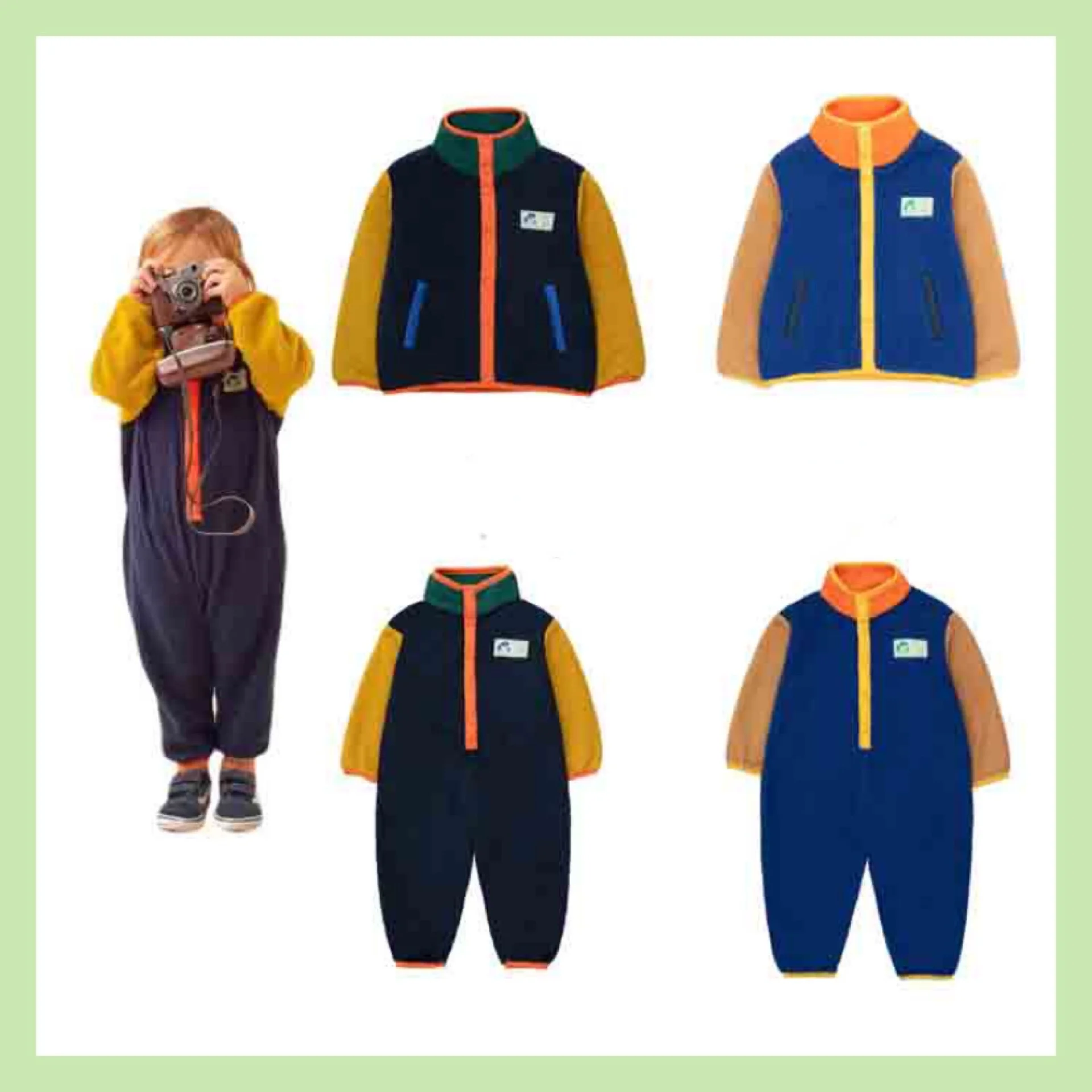 

TC бренд Tinycottons 2021 Осень/Зима Новое Детское цельное пальто Детская цельная одежда с бархатной подкладкой Топы для мальчиков