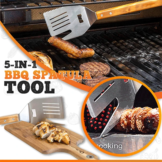 Stainless Steel Creative 5-in-1 BBQ Shovel knife Multifunction Sharp Knife-edge Fork Cooking BBQ Use Baking Tools
Stainless Steel Creative 5-in-1 BBQ Shovel knife Multifunction Sharp Knife-edge Fork Cooking BBQ Use Baking Tools
