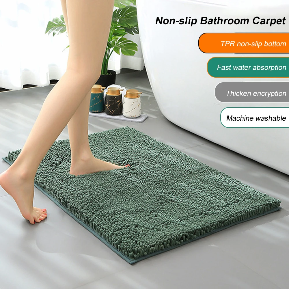 Chenille Bathroom Mat Soft Shaggy Non-Slip Super Water Absorption Bath Rug Carpet for Bathroom Bedroom Hallway Entrance 40*60 cm
Chenille Bathroom Mat Soft Shaggy Non-Slip Super Water Absorption Bath Rug Carpet for Bathroom Bedroom Hallway Entrance 40*60 cm