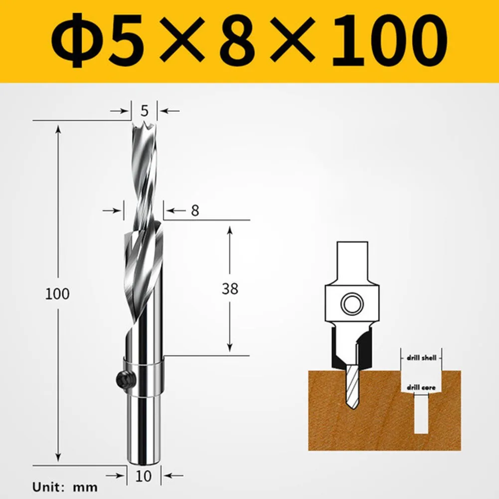 Woodworking Salad Drill 10mm Shank High Speed Steel Flat-bottomed Countersunk Head Two-stage Stepped Drill Bit Salad Drill
Woodworking Salad Drill 10mm Shank High Speed Steel Flat-bottomed Countersunk Head Two-stage Stepped Drill Bit Salad Drill