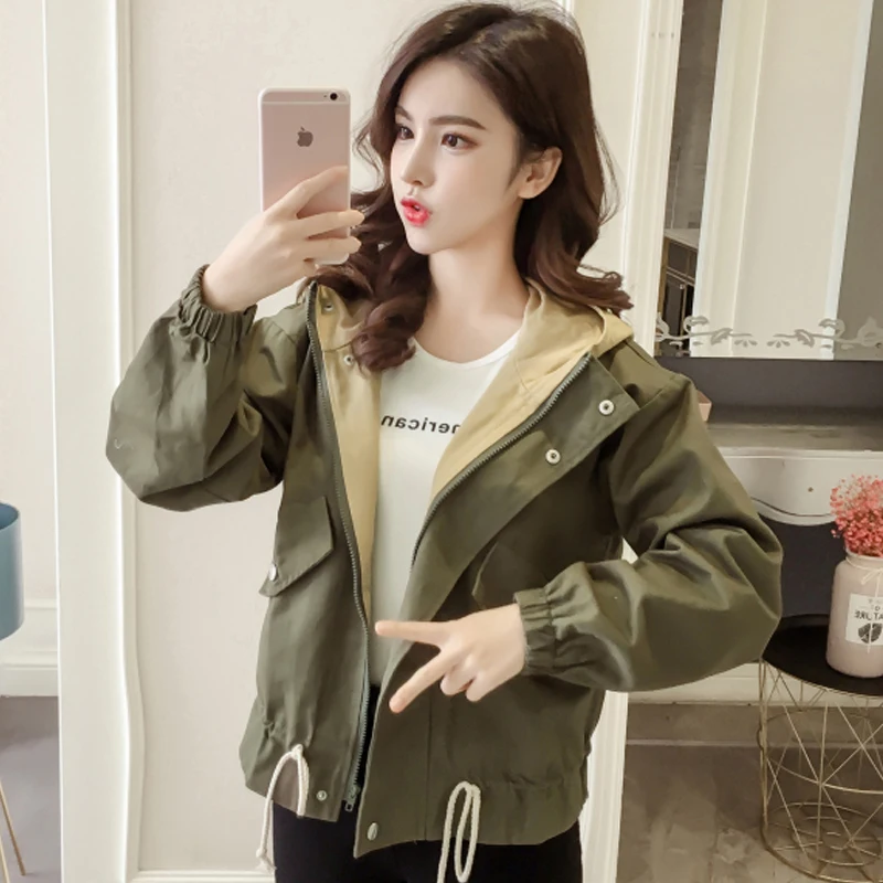 Jacket Womens Korean-style Loose Casual Short Coat New Style Spring and Autumn Coats and Jackets Women
Jacket Womens Korean-style Loose Casual Short Coat New Style Spring and Autumn Coats and Jackets Women