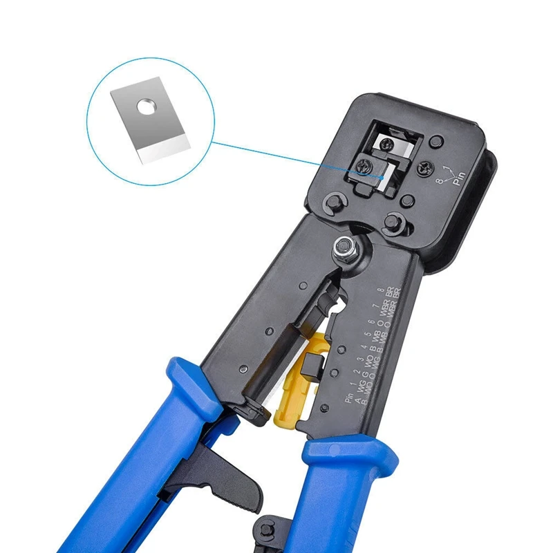 Multi-Function RJ11 RJ45 6P 8P Network Cable Pliers Ethernet Crimping Tool EZ Crystal Head Cable Cutter
Multi-Function RJ11 RJ45 6P 8P Network Cable Pliers Ethernet Crimping Tool EZ Crystal Head Cable Cutter