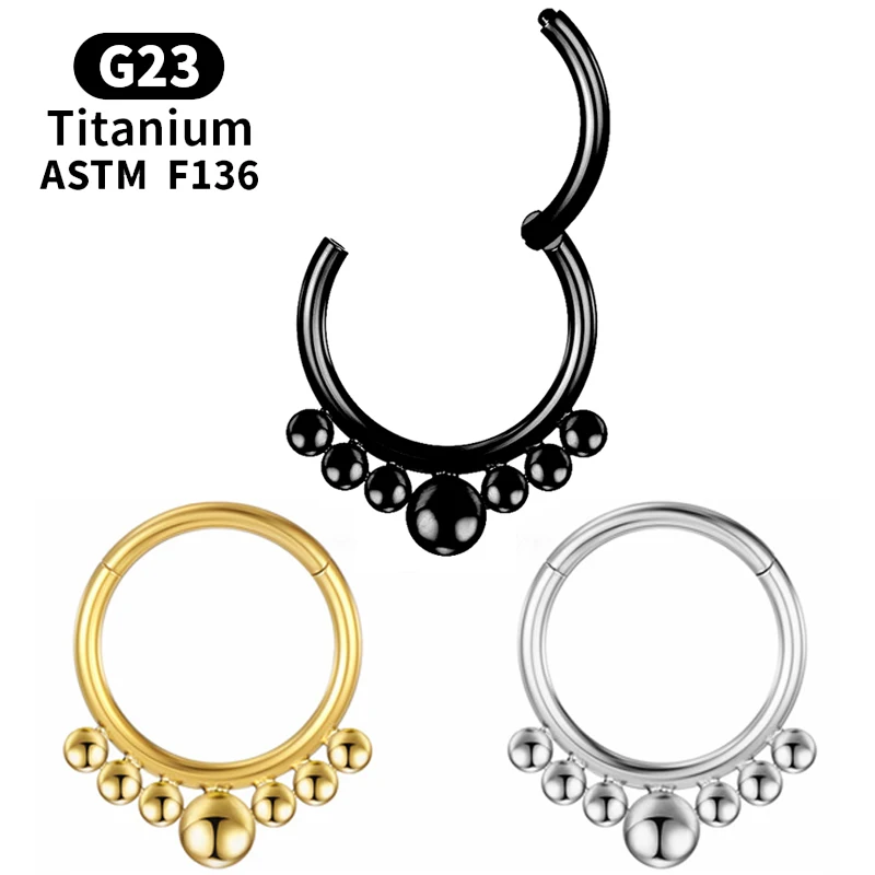 Кольца G23 из титана для пирсинга, ювелирные изделия для ушей, подвижные Украшения для тела с двумя гвоздиками
Кольца G23 из титана для пирсинга, ювелирные изделия для ушей, подвижные Украшения для тела с двумя гвоздиками