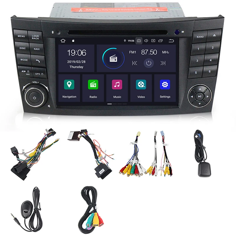 DSP ips 4G 64G Android 9 0 2 Din Автомобильный dvd плеер для Mercedes Benz e класс W211 E200 E220 E300 E350 E240 E270 E280