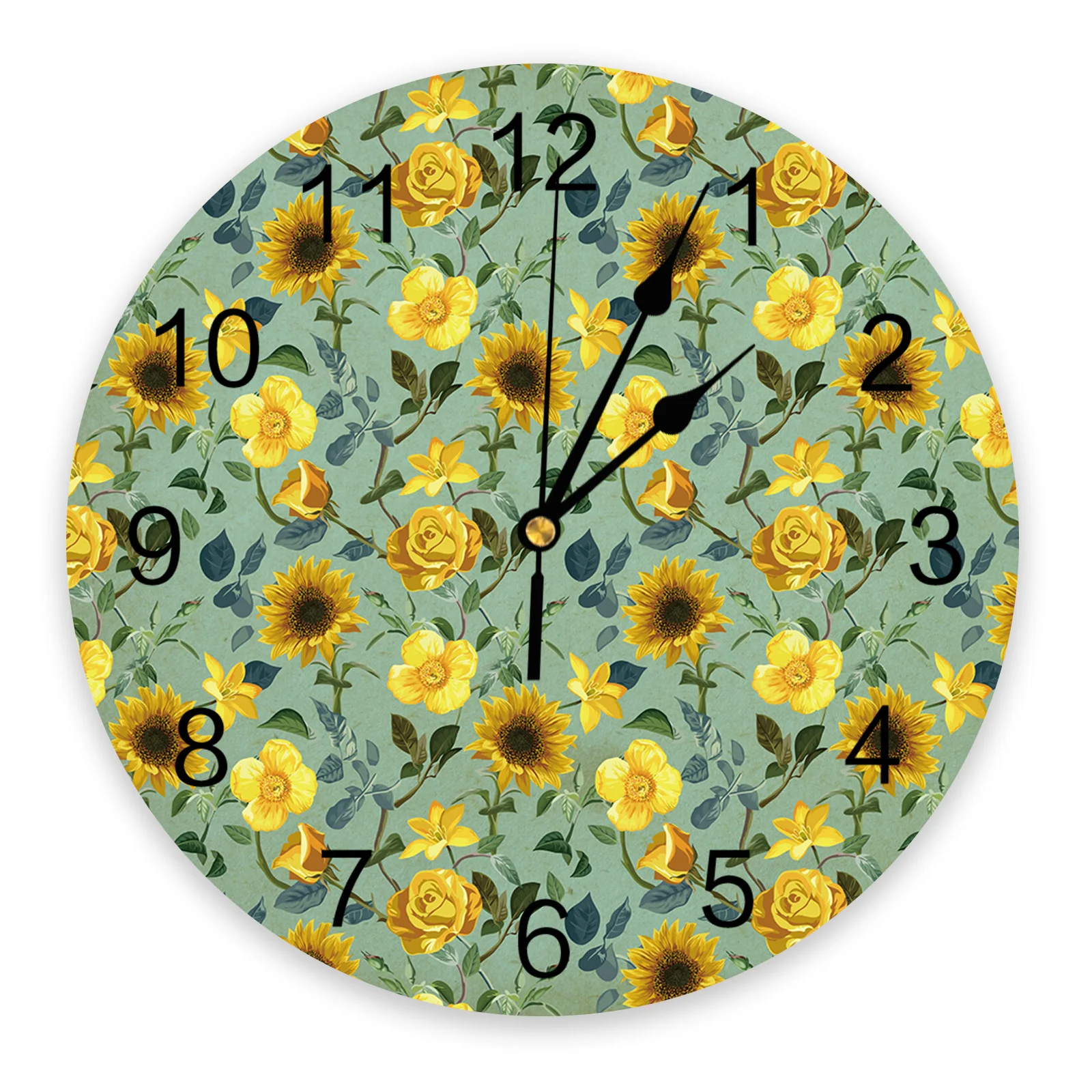 Sunflower Retro Plant Leaves Wall Clock Bedroom Silent Wall Digital Clock Living Room Decor Wall Clock Modern Design 
Sunflower Retro Plant Leaves Wall Clock Bedroom Silent Wall Digital Clock Living Room Decor Wall Clock Modern Design