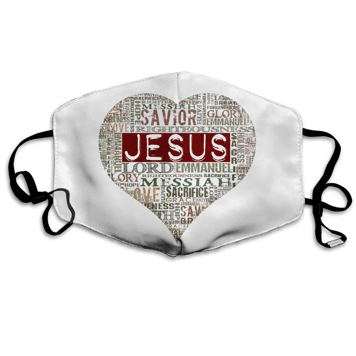 Jesus Heart Washable Reusable Mask, Cotton Anti-Dust Mouth Half Face Mask for Kids Teens Men Women with Adjustable Loops
Jesus Heart Washable Reusable Mask, Cotton Anti-Dust Mouth Half Face Mask for Kids Teens Men Women with Adjustable Loops