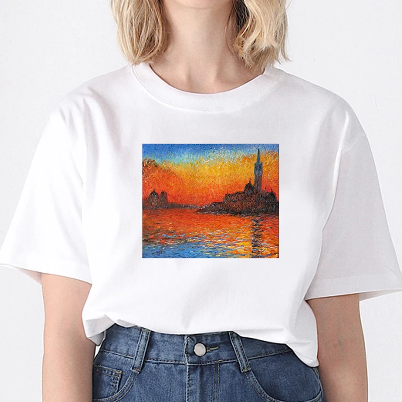 T-Shirt Short Sleeve Woman 2021 Summer Korean Fashion Oil Painting Female Lady Girls Clothing O Neck Tee Shirt Clothes
T-Shirt Short Sleeve Woman 2021 Summer Korean Fashion Oil Painting Female Lady Girls Clothing O Neck Tee Shirt Clothes