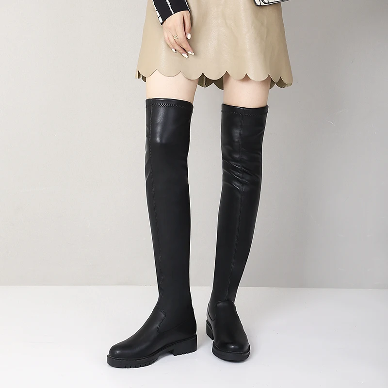 Fashion Over The Knee Boots Women Square Punk Med Heel Platform Long Boots 2021 Autumn Winter Boots Black White Shoes for Women
Fashion Over The Knee Boots Women Square Punk Med Heel Platform Long Boots 2021 Autumn Winter Boots Black White Shoes for Women