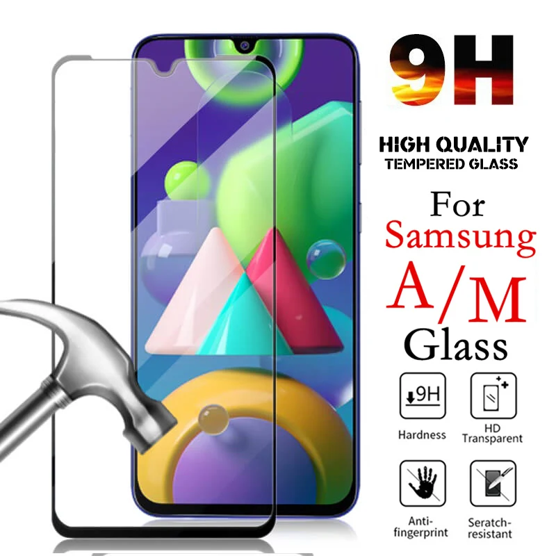 Защитное стекло закаленное 9H для Samsung Galaxy M21 M 51 S M51 A51 A71 A20 A20E A20S A31 A41 A21S A01 A A70