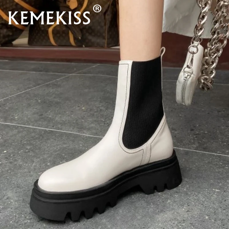 KemeKiss New Ankle Boots Woman Real Leather Mixed Color Winter Shoes Ladies Fashion Cool Women Boots Footwear Size 34-40
KemeKiss New Ankle Boots Woman Real Leather Mixed Color Winter Shoes Ladies Fashion Cool Women Boots Footwear Size 34-40