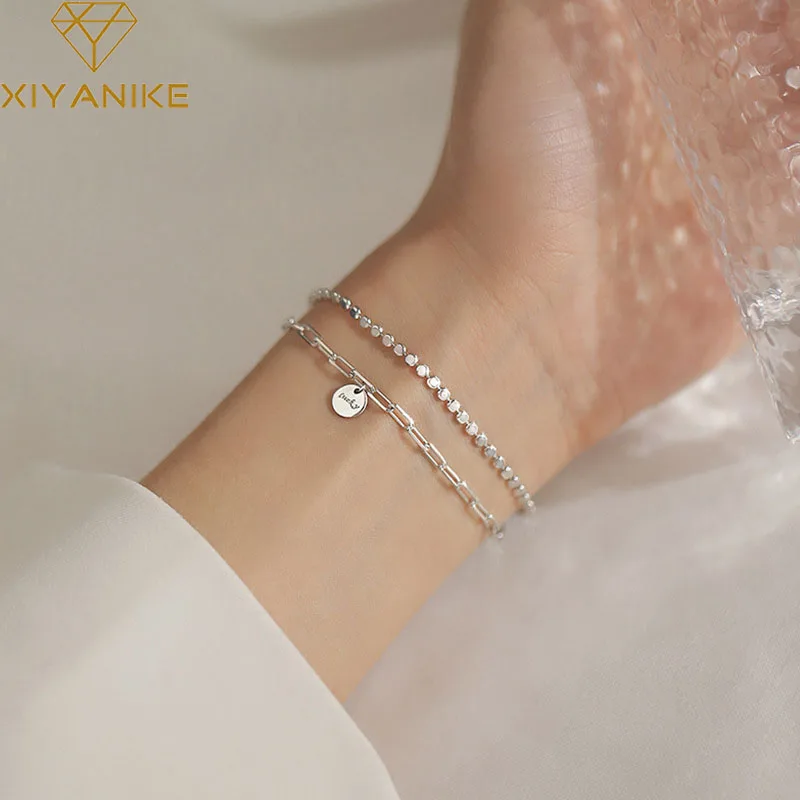 925 Sterling Silver 2020 New Double Layer Lucky Round Brand Bracelet Simple Fashion Elegant Unique Gift Women Браслет
925 Sterling Silver 2020 New Double Layer Lucky Round Brand Bracelet Simple Fashion Elegant Unique Gift Women Браслет