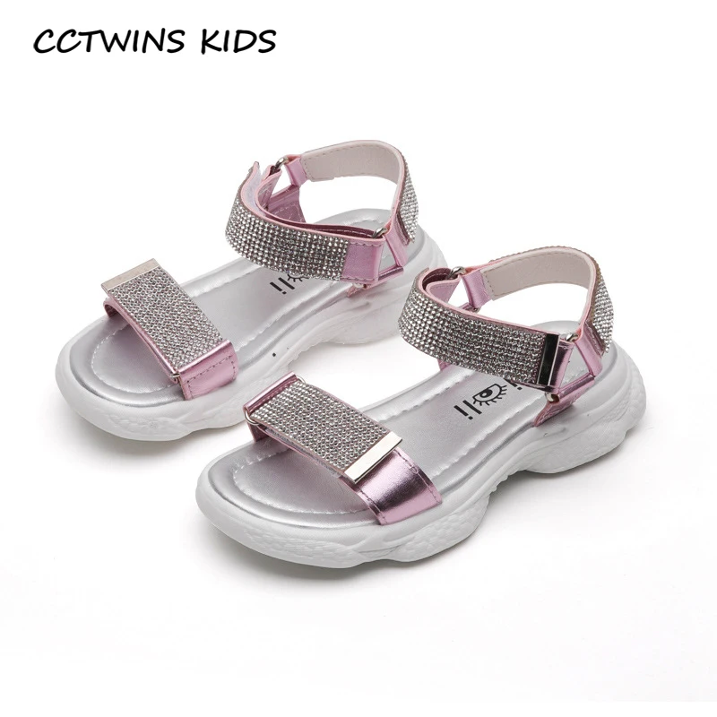 Kids Shoes 2020 Summer Children Fashion Princess Sandals Baby Girls Brand Rhinestone Shoes Toddlers Brand Soft Flat PY-PS-043