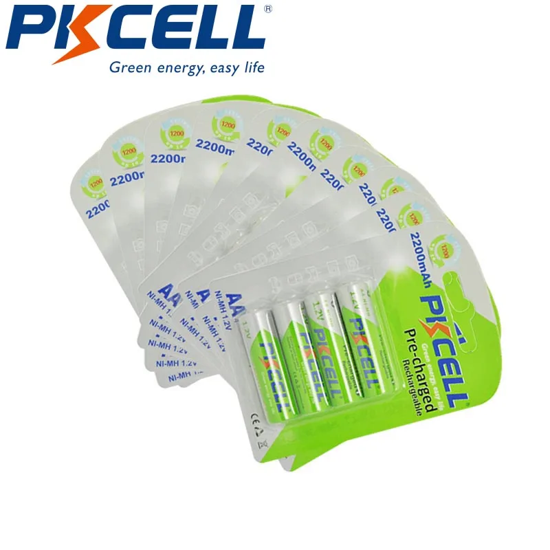 PKCELL NIMH AA Rechargeable Battery 1.2V Low Self Discharge 2200mah High Capacity For Camera And Toy
PKCELL NIMH AA Rechargeable Battery 1.2V Low Self Discharge 2200mah High Capacity For Camera And Toy