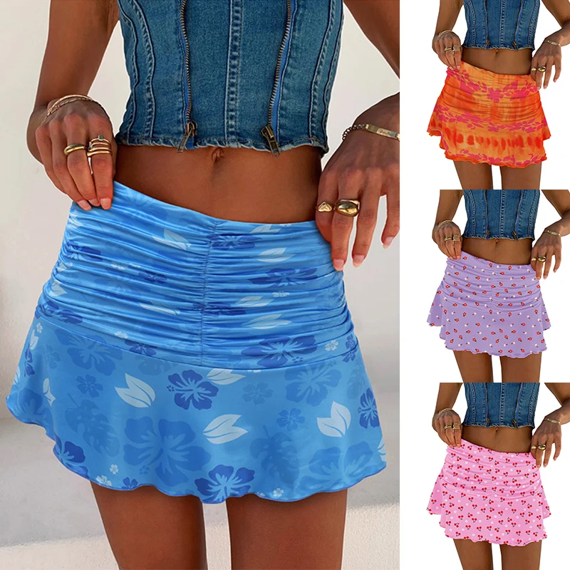 Pleated Skirt Short Skirt Womens Summer Floral Mini Hip Skirt Ladies Beach Skater Sundress Skirts for Holiday Or Shopping Wear
Pleated Skirt Short Skirt Womens Summer Floral Mini Hip Skirt Ladies Beach Skater Sundress Skirts for Holiday Or Shopping Wear