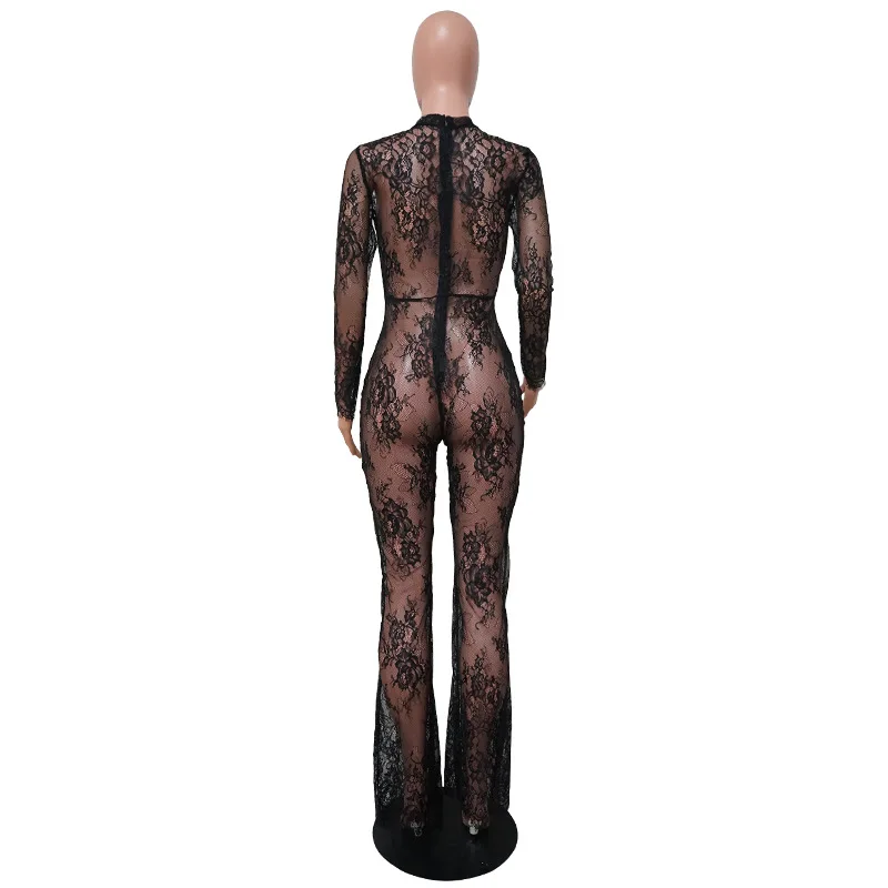 Zoctuo Jumpsuit For Women Sexy O-neck Women Romper Autumn Black Lace See-through Tight Slim Party Nightclub Jumpsuit For Women
Zoctuo Jumpsuit For Women Sexy O-neck Women Romper Autumn Black Lace See-through Tight Slim Party Nightclub Jumpsuit For Women